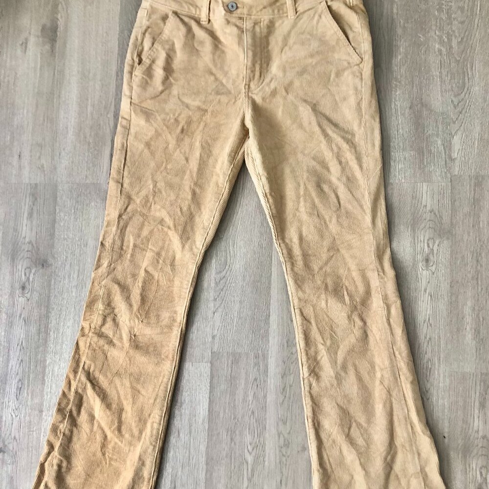 American Eagle khaki High Rise Kick Boot corduroy bootcut pants
